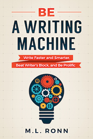 Be a writing machine book cover. Light bulb with gears inside it.