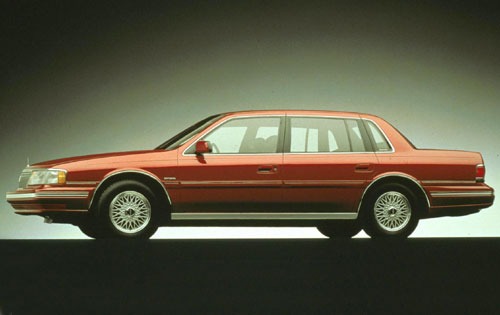 Red 1993 Lincoln Continental